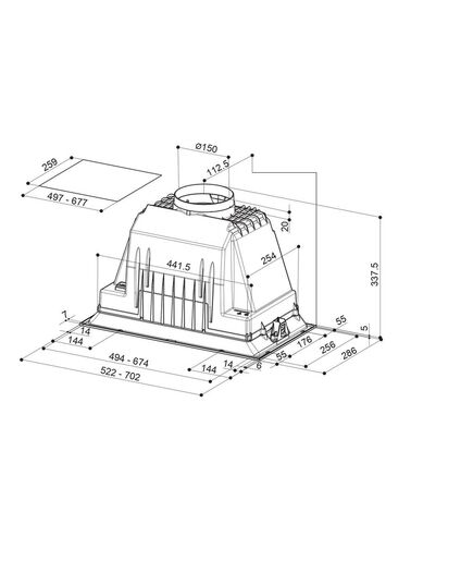 ВСТРАИВАЕМЫЕ ВЫТЯЖКИ FABER INKA PLUS HCS BK A70 FABER INKA PLUS HCSBKA70 (305.0628.323)