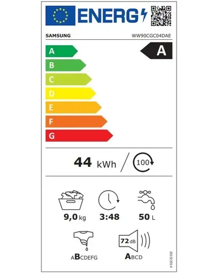 AR FRONTĀLO IELĀDI SAMSUNG WW90CGC04DAELE