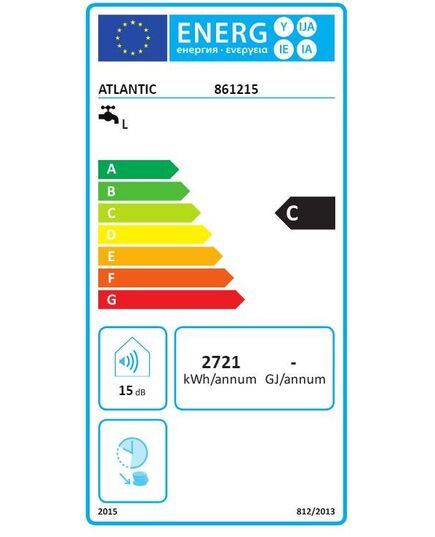 ŪDENS SILDĪTĀJI (BOILERI) ATLANTIC O'PRO+ V-120L 1500W