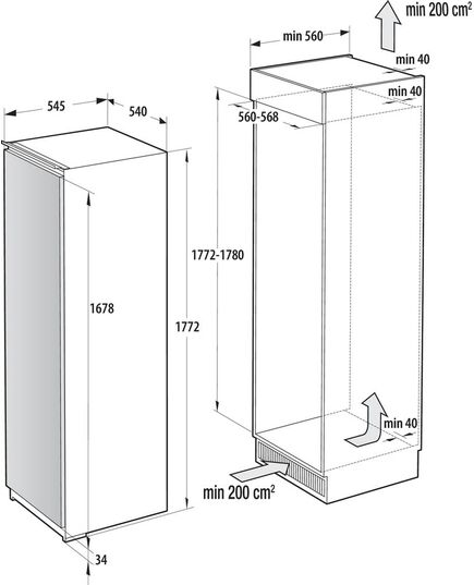IEBŪVĒJAMIE LEDUSSKAPJI GORENJE RI517E41WF