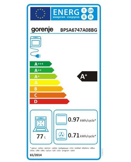 IEBŪVĒJAMĀS CEPEŠKRĀSNIS GORENJE BPSA6747A08BG