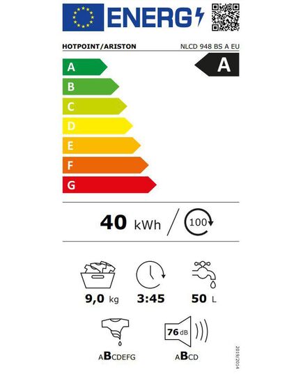 AR FRONTĀLO IELĀDI HOTPOINT-ARISTON NLCD948BSAEU 9KG 60.5CM