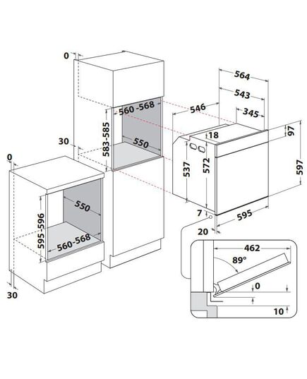 IEBŪVĒJAMĀS CEPEŠKRĀSNIS WHIRLPOOL WOI6A8HT1SBA ELEKTRISKA AR TVAIKA FUNKCIJU!