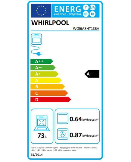 IEBŪVĒJAMĀS CEPEŠKRĀSNIS WHIRLPOOL WOI6A8HT1SBA ELEKTRISKA AR TVAIKA FUNKCIJU!