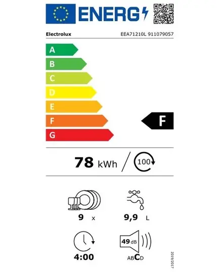 ВСТРАИВАЕМЫЕ ПОСУДОМОЕЧНЫЕ МАШИНЫ ELECTROLUX EEA71210L 45CM