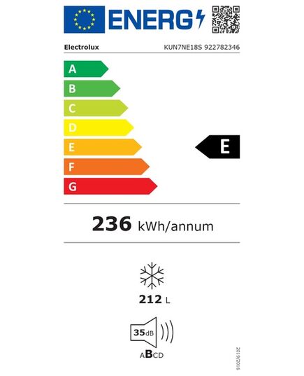 ВСТРАИВАЕМЫЕ МОРОЗИЛЬНИКИ ELECTROLUX KUN7NE18S