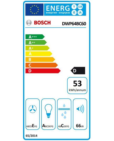 ВЫТЯЖКИ BOSCH DWP64BC60