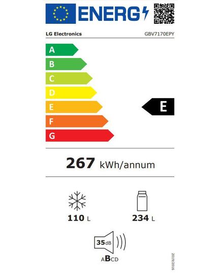 ХОЛОДИЛЬНИКИ LG GBV7170EPY 186CM NO FROST