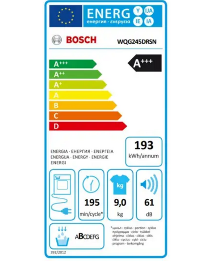 VEĻAS ŽĀVĒTĀJI BOSCH WQG245DRSN