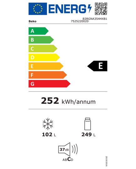 ХОЛОДИЛЬНИКИ BEKO B3RGNA354HXB1 203.5CM NO FROST