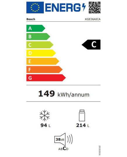 ХОЛОДИЛЬНИКИ BOSCH KGE36AICA 186CM