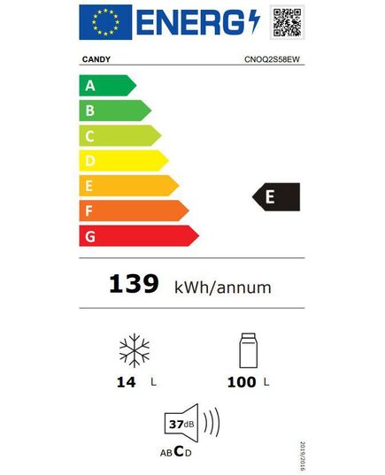 LEDUSSKAPJI CANDY CNOQ2S58EW 85CM