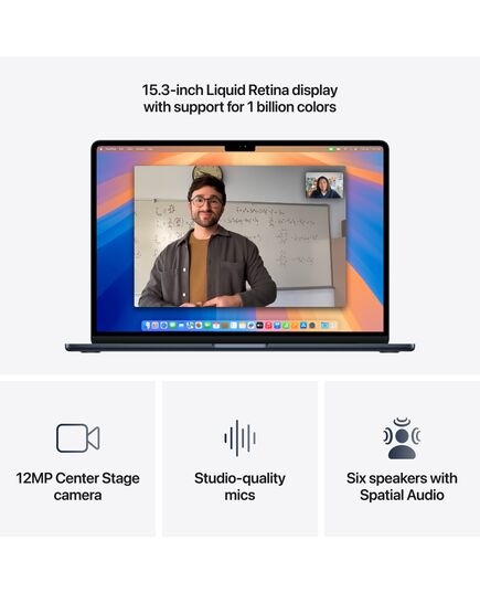 НОУТБУКИ И ДРУГИЕ ТОВАРЫ APPLE MACBOOK AIR 15, M4, 16 GB, 256 GB, 15.3 ", 10-CORE GPU