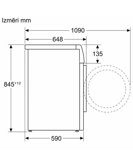 AR FRONTĀLO IELĀDI BOSCH WGB256A1SN 10KG 59CM