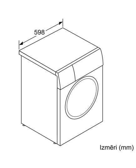 AR FRONTĀLO IELĀDI BOSCH WGB256A1SN 10KG 59CM