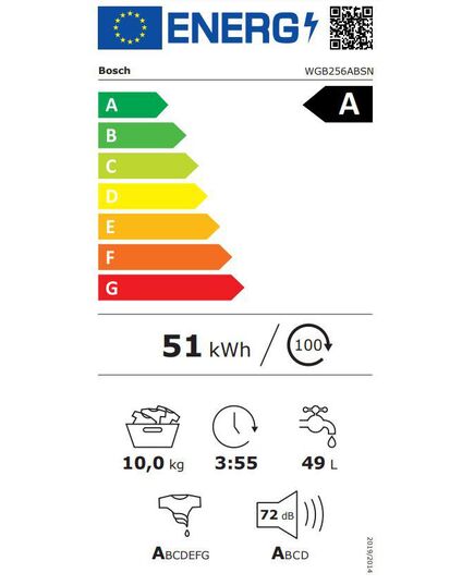AR FRONTĀLO IELĀDI BOSCH WGB256A1SN 10KG 59CM