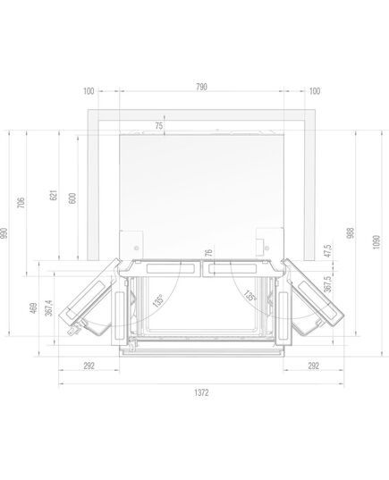 LEDUSSKAPJI GORENJE NRM818EUX SIDE BY SIDE NO FROST 181.7CM