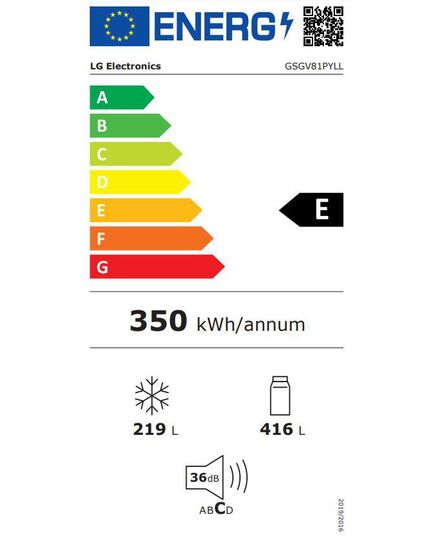 ХОЛОДИЛЬНИКИ LG GSGV81PYLL SIDE BY SIDE NO FROST 179CM