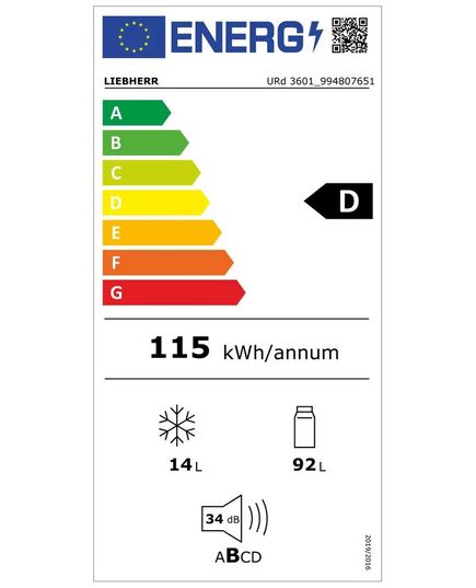 ВСТРАИВАЕМЫЕ ХОЛОДИЛЬНИКИ LIEBHERR URD3601 81.9CM IEBŪVĒJAMS!