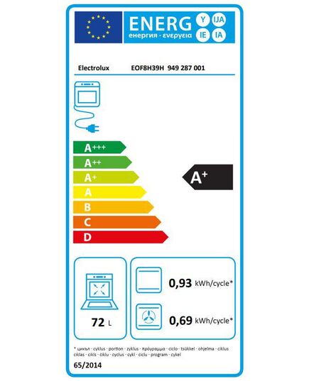 IEBŪVĒJAMĀS CEPEŠKRĀSNIS ELECTROLUX EOF8H39H
