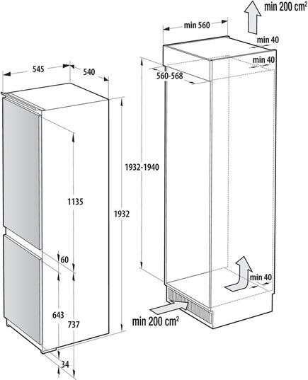 IEBŪVĒJAMIE LEDUSSKAPJI GORENJE NRKI519E41 193.2 CM IEBŪVĒJAMS! IEBŪVĒJAMIE LEDUSSKAPJI GORENJE NRKI519E41 193.2 CM IEBŪVĒJAMS!