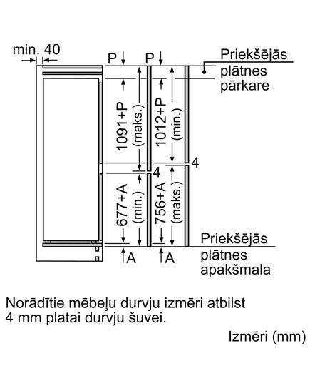 IEBŪVĒJAMIE LEDUSSKAPJI BOSCH KIN86NSE0 177.2CM NO FROST IEBŪVĒJAMS!