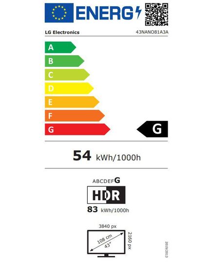 LED TELEVIZORI LG  43NANO81A3A NANOCELL WIFI 2025