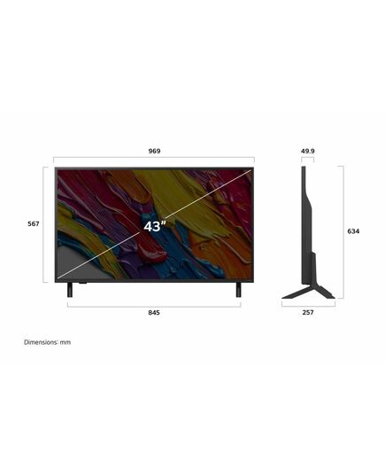 LED TELEVIZORI LG 43QNED82A3B, 43"QNED WIFI 2025