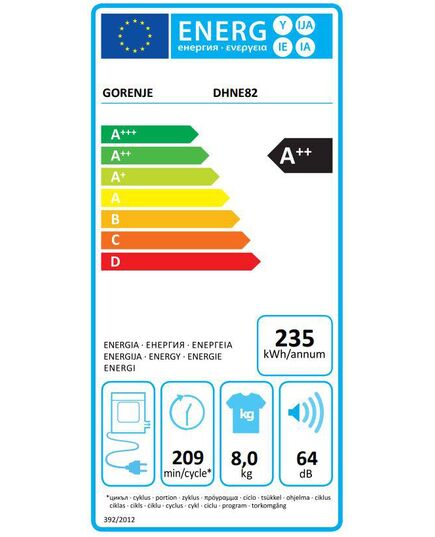 СУШИЛКИ GORENJE DHNE82 СУШИЛКИ GORENJE DHNE82