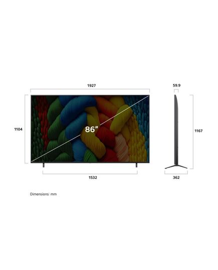 LED ТЕЛЕВИЗОРЫ LG 86NANO81A3A, 86" NANOCELL WIFI 2025