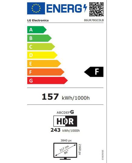 LED ТЕЛЕВИЗОРЫ LG 86UR78GC0LB, 86"UHD WIFI