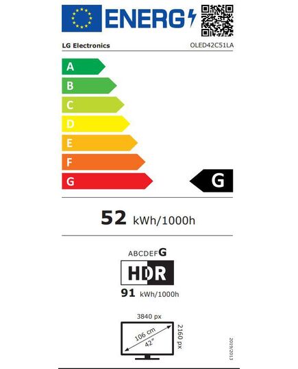LED ТЕЛЕВИЗОРЫ LG OLED42C51LA, 42" OLED WIFI 2025