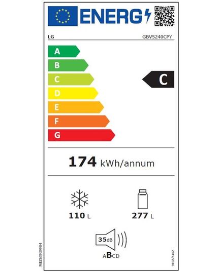 LEDUSSKAPJI IR VEIKALĀ! LG GBV5240CPY NO FROST 203CM