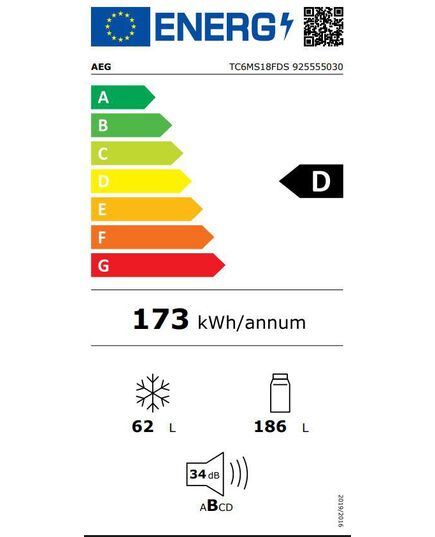 IEBŪVĒJAMIE LEDUSSKAPJI AEG TC6MS18FDS 177.2CM NO FROST IEBŪVĒJAMS!