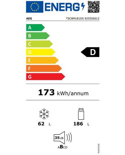 IEBŪVĒJAMIE LEDUSSKAPJI AEG TSC8M181DS 177.2CM NO FROST IEBŪVĒJAMS!