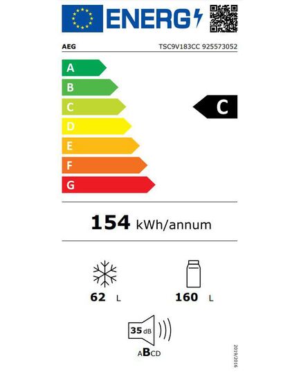 IEBŪVĒJAMIE LEDUSSKAPJI AEG TSC9V183CC 176.9CM NO FROST IEBŪVĒJAMS!