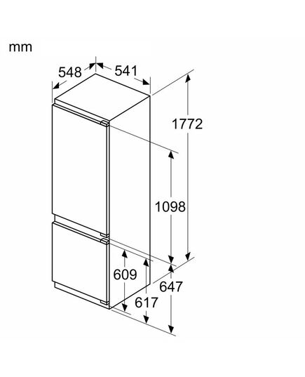 IEBŪVĒJAMIE LEDUSSKAPJI BOSCH KIV87VFE0 177.2CM IEBŪVĒJAMS!