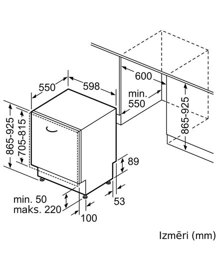 IEBŪVĒJAMĀS TRAUKU MAZGĀJAMĀS MAŠĪNAS BOSCH SBT6ECX04E 60CM IEBŪVĒJAMA!