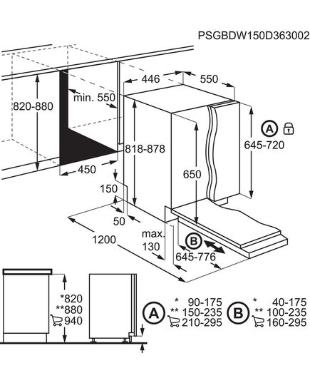 IEBŪVĒJAMĀS TRAUKU MAZGĀJAMĀS MAŠĪNAS ELECTROLUX EEM66331L 45CM IEBŪVĒJAMA!