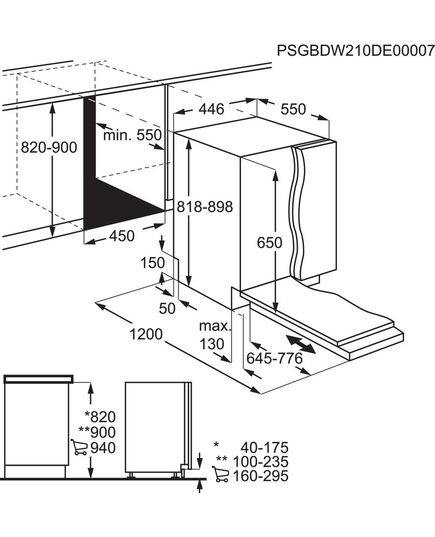 IEBŪVĒJAMĀS TRAUKU MAZGĀJAMĀS MAŠĪNAS ELECTROLUX EEM66331L 45CM IEBŪVĒJAMA!