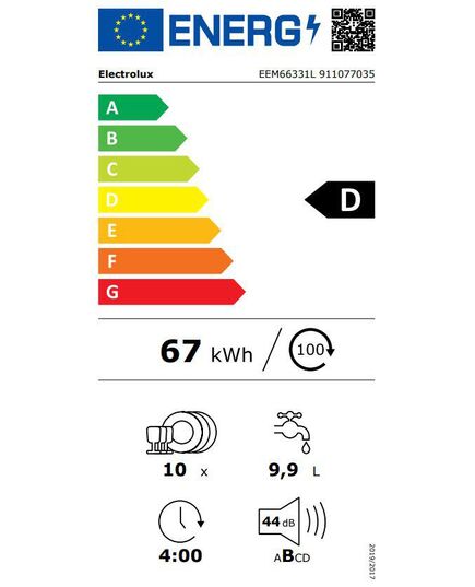 IEBŪVĒJAMĀS TRAUKU MAZGĀJAMĀS MAŠĪNAS ELECTROLUX EEM66331L 45CM IEBŪVĒJAMA!