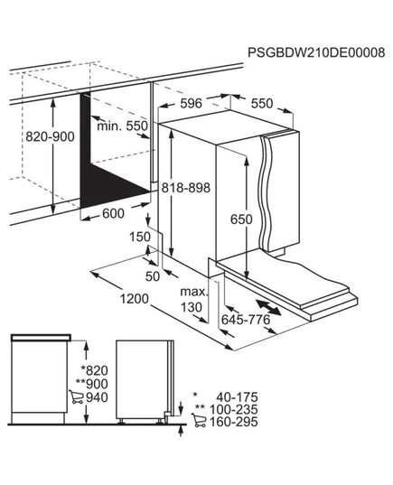 IEBŪVĒJAMĀS TRAUKU MAZGĀJAMĀS MAŠĪNAS ELECTROLUX EEQ47215L 60CM IEBŪVĒJAMA!