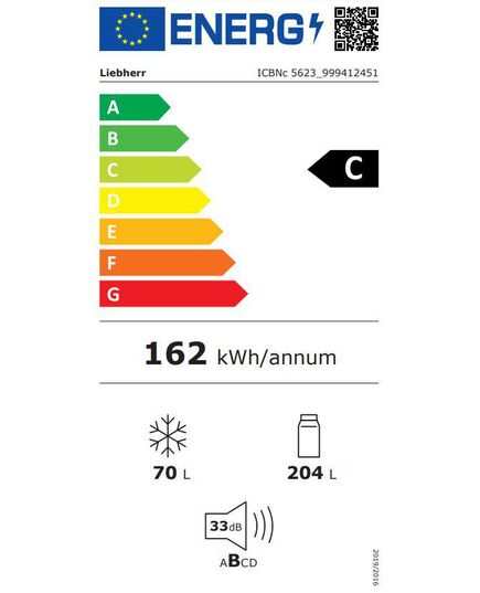 IEBŪVĒJAMIE LEDUSSKAPJI LIEBHERR ICBNC5623 193.8CM NO FROST IEBŪVĒJAMS!