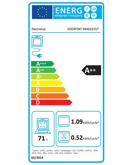 IEBŪVĒJAMĀS CEPEŠKRĀSNIS ELECTROLUX EOE9P3XT