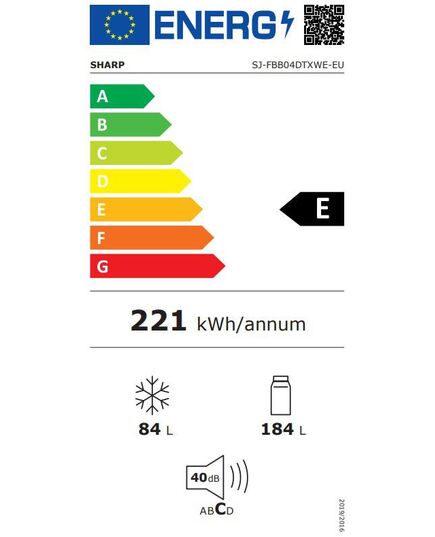 ХОЛОДИЛЬНИКИ SHARP SJ-FBB04DTXWEEU 170CM