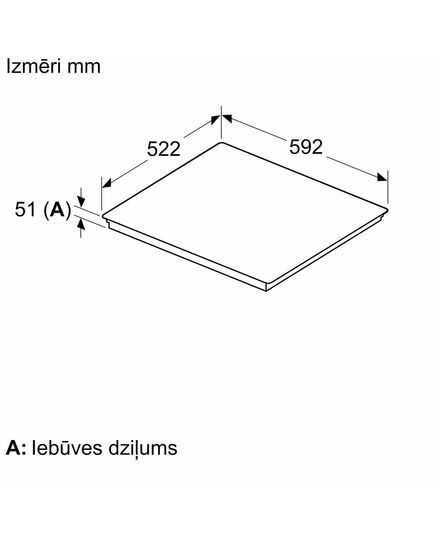 IEBŪVĒJAMĀS ELEKTRISKĀS PLĪTS VIRSMAS BOSCH PIE63KHC1Z