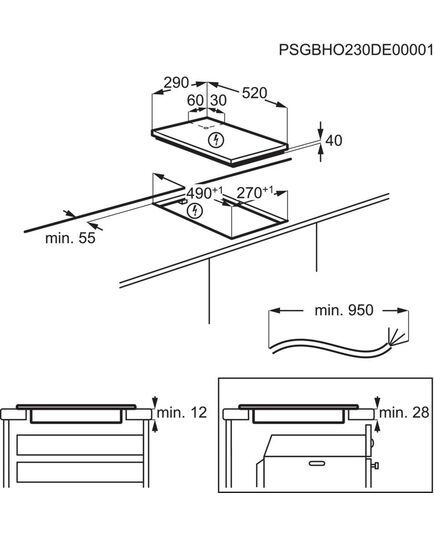ВСТРАИВАЕМЫЕ ЭЛЕКТРИЧЕСКИЕ ПОВЕРХНОСТИ AEG HRB32310CB