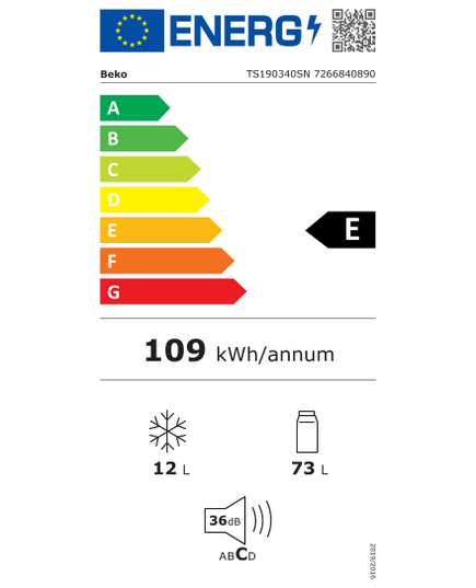 LEDUSSKAPJI BEKO TS190340SN 81.8CM