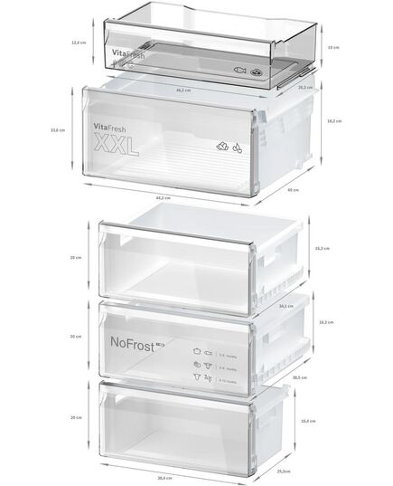 LEDUSSKAPJI BOSCH KGN39OCAF 203CM NO FROST