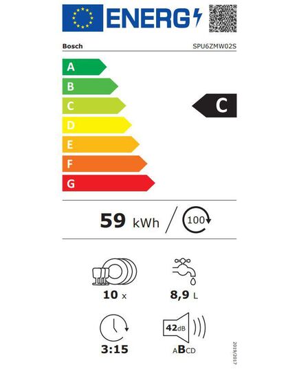 ВСТРАИВАЕМЫЕ ПОСУДОМОЕЧНЫЕ МАШИНЫ BOSCH SPU6ZMW02S 45CM (PABŪVĒJAMA)ЧАСТИЧНО ВСТРАИВАЕМАЯ!